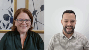 Inbenta CEO Melissa Solis and Head of Marketing Adam Highfill